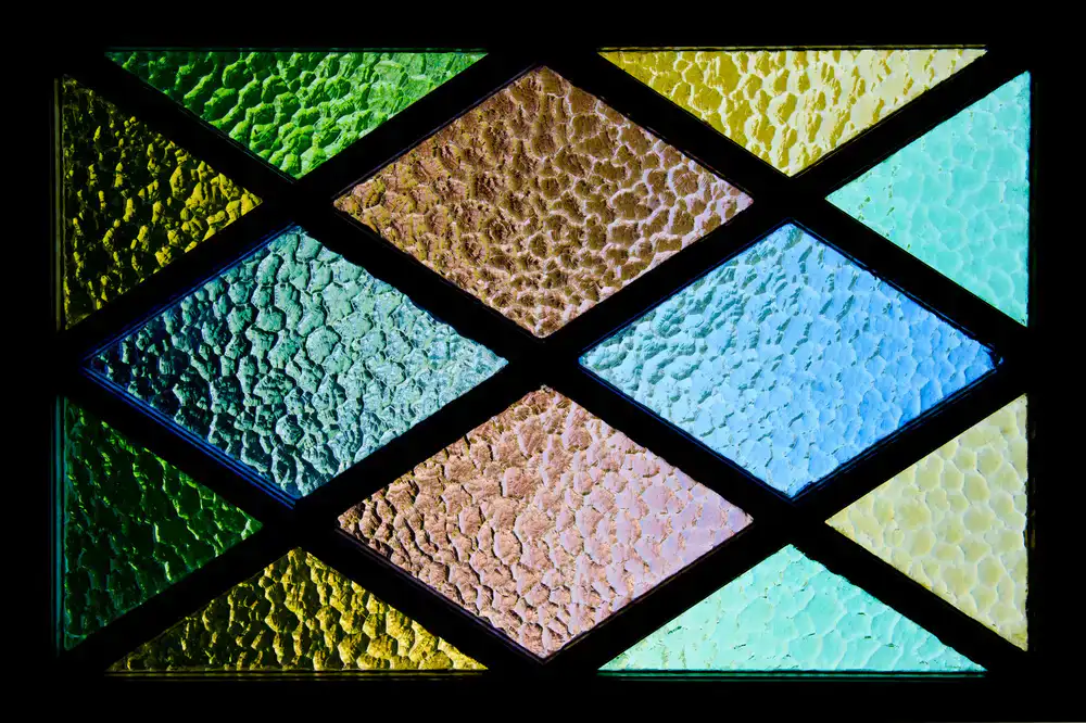 Detail of a newly commissioned stained glass window